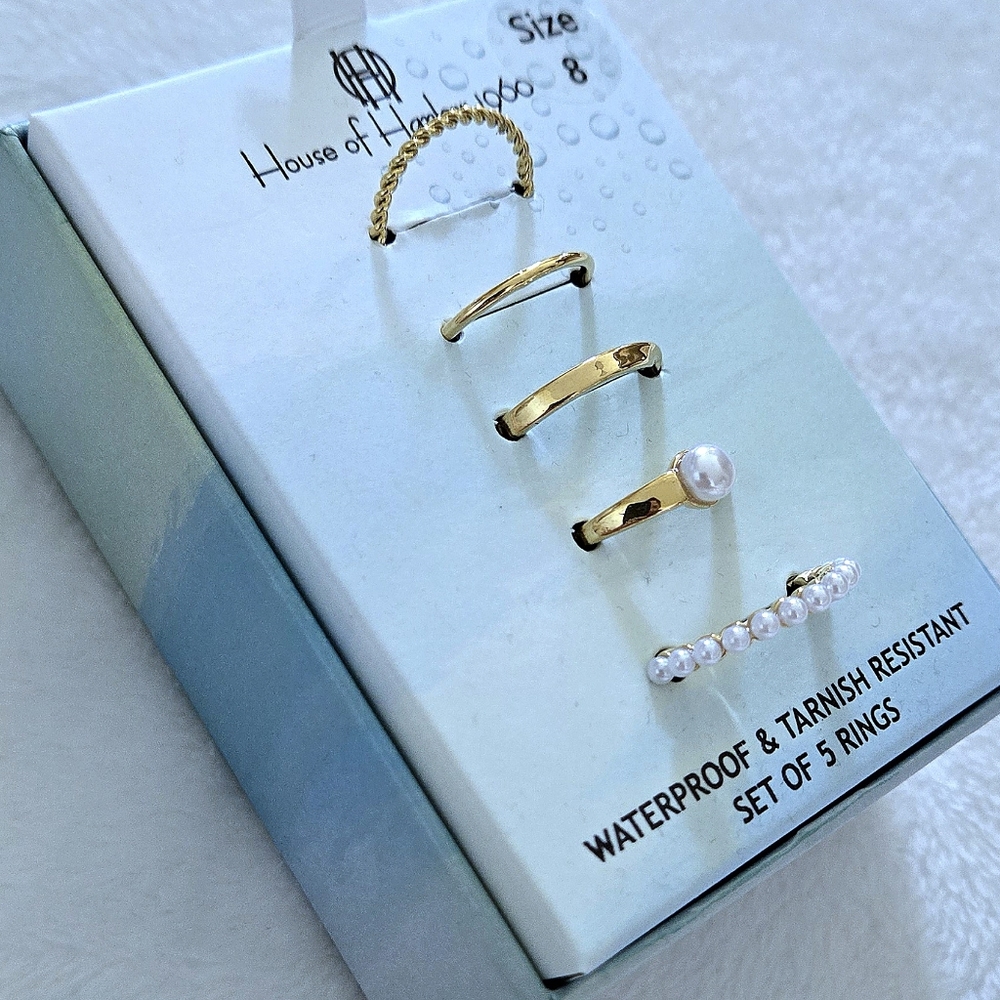 House🏠 of Harlow 1960 Five🖐 Gold💛 Rings💍 - NIB - Picture 4 of 16